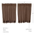 thumbnail image 5 of Primitive Tier Set Country Star Scalloped Tier Cafe Kitchen Window Curtains TCC Brands, 5 of 5