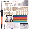 thumbnail image 3 of KEINXS 71/37 Pieces US Plug Electric Wood Burning Tool Kit Craft Set Soldering Pyrography Art Pen Tips, 3 of 11