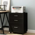 thumbnail image 5 of Soges 3 Drawer Mobile File Cabinet, Rolling Filing Cabinet, Modern Office Cabinet with Lock and Wheels, Black, 5 of 8
