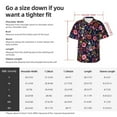 thumbnail image 5 of Pofeuu Dancing Skeletons Floral Garden Print Hawaiian Shirt for Men Sleeves Casual Button Down Summer Beach Dress Shirts T-Shirts,XX-Large, 5 of 7
