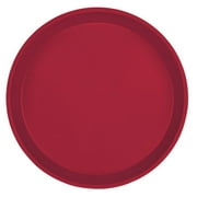 Cambro 1200505 12" Round Cherry Red Customizable Fiberglass Camtray - 12/Case