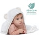 thumbnail image 4 of MINIBOO Toalla con capucha para bebé – Rayón ultrasuave y absorbente de toallas de bambú para bebés recién nacidos y niños pequeños – Toallas de baño hipoalergénicas para bebés, 4 of 5