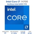 thumbnail image 2 of Procesador INTEL Core i7 14700 2.1 GHz 20 Core LGA 1700 BX8071514700 plateado, 2 of 6