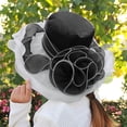 thumbnail image 2 of CAIXIA Fascinator Hat Women Large Flower for Derby Hat Tea Party Church Wide Brim Derby Fascinator Hat Flower Bridal Shower Hat, 2 of 4