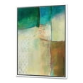 thumbnail image 1 of Abstract Impression of Watercolour Blue and Yellow - Traditional Framed Canvas, 1 of 3