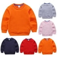 thumbnail image 4 of Utoimkio Clearance Toddler Boys Girls Long Sleeve Pullover Sweatshirts Solid Color Crewneck Shirts Casual Blouse Tee Tops for Boys Girls 1-10 Years, 4 of 4
