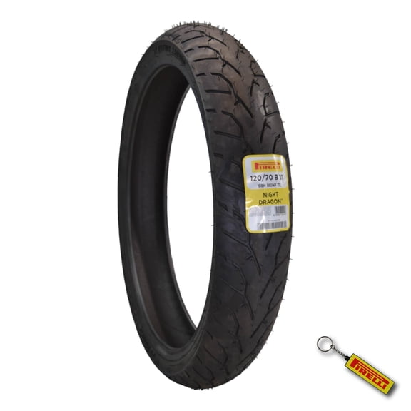 Pirelli Night Dragon 120/70B21 M/C 68H REINFTL Cruiser Motorcycle Front Tire - Superior Traction & Handling for High-Performance Cruisers w/Keychain