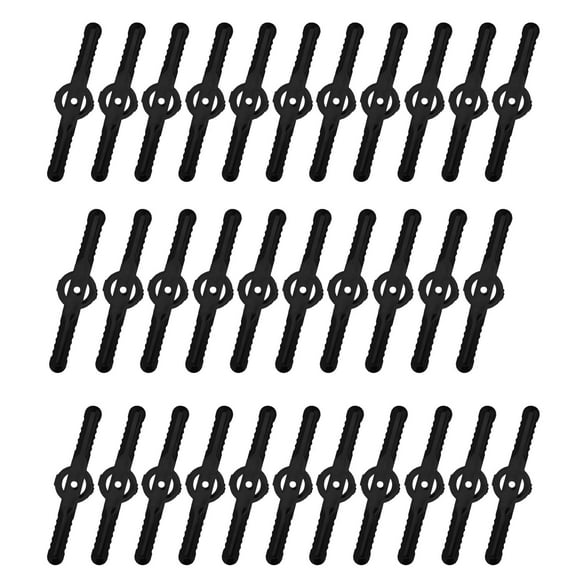 32Pcs Plastic Blades Replacement Plastic Blades Accessories for Cordless Weed Trimmer Weed Cutter Fit for Our Store GPCT4247 Black
