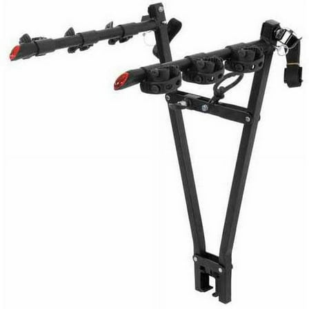 CURT Clamp-On Bike Rack, Exterior Automotive Accessories, Holds 3 Bikes