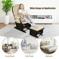 thumbnail image 5 of Topbuy Ergonomic Rocking Chair Baby Nursery Chair Glider with Ottoman Light Beige, 5 of 10