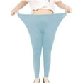 thumbnail image 5 of Plus Size Women's Yoga Pants - High Waist Hip Lifting Workout Leggings (XL-5XL, 18 Colors) | Yubnlvae (Light blue | 3XL), 5 of 6