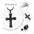 thumbnail image 3 of Rope Winding Cross Cremation Ashes Urn Pendant Necklace Memorial Keepsake Jewelry Lord’s Prayer Cross Ashes Necklaces, 3 of 6
