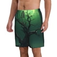 thumbnail image 2 of Pofeuu Green Night Sky Moon Branches Prin Men's Swim Trunks Quick Dry Bathing Suit Swimming Board Shorts Mesh Lining Beach Swimwear-Large, 2 of 6