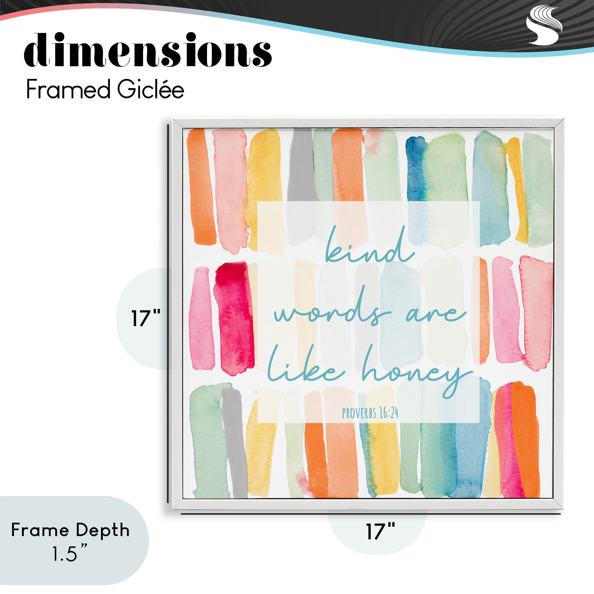Stupell Industries Kind Words Are Like Honey White Framed Giclee Art, design by Lanie Loreth
