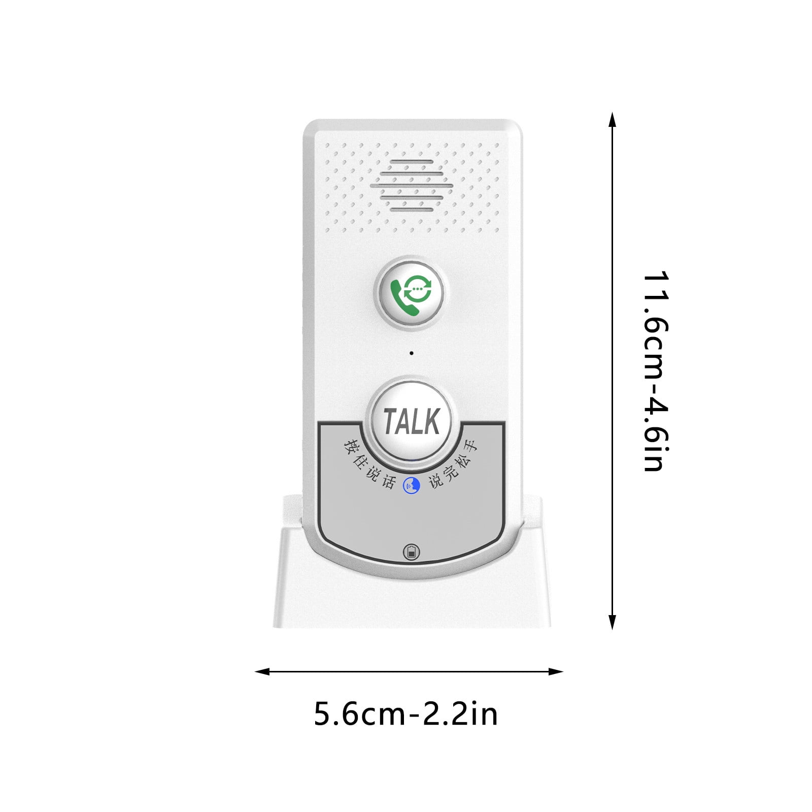 Foqnuq Wireless Voice Intercom Doorbell 1000m Range Two-way Intercom Rechargeable Long Standby 1-8 Floors Home Security System