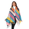 thumbnail image 3 of FORMRS Womens Scarf Winter Soft Long Big Warm Shawls Wrap Tassel Scarves, Color Striped, 3 of 9