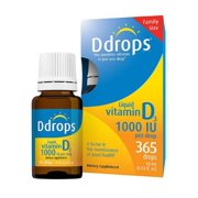 Ddrops - Liquid Vitamin D3 365 Drops 1000 IU - 0.34 oz.