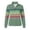 Army Green, variant on Tqcoqu Half-Zip Collar Fashionable Rainbow Striped Sweatshirt, Women V Neck Long Sleeve for Fall & Winter