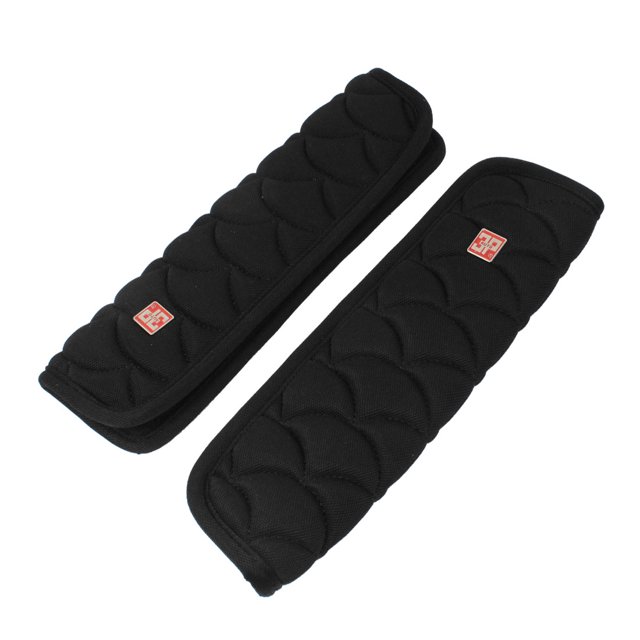 Pair Car Hook Loop Closure Seat Belt Strap Covers Padded Black Unique Bargains Cubierta del cinturón de seguridad del automóvil