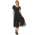 thumbnail image 5 of Sakkas Marigold Embroidered Fairy Dress - Black - 1X/2X, 5 of 5