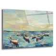 thumbnail image 2 of Epic Art 'Coastal View of Boats' by Silvia Vassileva, Acrylic Glass Wall Art, 36"x24", 2 of 10
