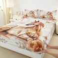 thumbnail image 3 of jejeloiu Western Farmhouse Horse Twin Sheet Sets,Kawaii Animals Bedding For Men Women 3-Piece, 3 of 7