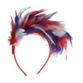 thumbnail image 3 of Unique Bargains 1 Pc Headband Color Matching Feathers Hair Accessories for Women Red White, 3 of 5