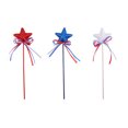 thumbnail image 3 of Ornamentos Colgantes La Del Día Los Caídos Glitter Star Bow Picks Foam Sticks Favors Fiesta Independencia (6pcs), 3 of 9