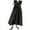 Black, variant on POIUYTR Women's Summer Denim Long Dress Ruffle Sleeveless V-Neck Jean Maxi Dress Casual Loose Fit Beach Vacation Sundress for Women 2024