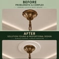 thumbnail image 5 of Renovators Supply Spot Light Ring White Trim 5" ID x 9" OD Mini Medallion Set of 2, 5 of 7