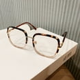 thumbnail image 3 of Tignapoo Trendy Unisex Anti-Blue Light Glasses with Leopard Print & Transparent Design, Lightweight TR90 Frame, Full Rim Square Lenses for Long-Term Comfort, 3 of 6