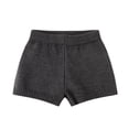thumbnail image 1 of Shorts de Punto para Mujer Casual de Cintura Alta Tipo Pull on con Cintura Elástica Suéter Shorts de Verano Gris Oscuro XXL, 1 of 4