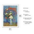 thumbnail image 2 of Vase with Cornflowers and Poppies - From an Original Color Painting by Vincent Van Gogh c.1887 - Fine Art Rolled Canvas Print 27in x 40in, 2 of 4