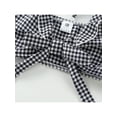 thumbnail image 5 of Kid Girl Plaid Skirt Outfits Bowknot Tie-Up Crop Top + Ruffle A-Line Skirt 2 Piece Summer Casual Outfit Sets, 5 of 9