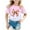 Beige, variant on Godom Girls Super Soft Short Sleeve T-Shirts Glitter Print Cute Design Kids Summer Fashion Tops Tees