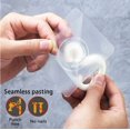 thumbnail image 4 of 8 piezas Ganchos autoadhesivos transparentes grises Gancho giratorio de 360 ​​grados Gancho adhesivo fuerte Ganchos de pared de techo sin taladrar para baño, 4 of 5