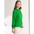 thumbnail image 4 of Dde San Patricio profesional Blusas de gade manlarcon cuello alto elegante pamujer  verde-1 L, 4 of 6