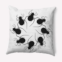 Simply Daisy 18" x 18" Spider Wreath Decorative Throw Pillow, White
