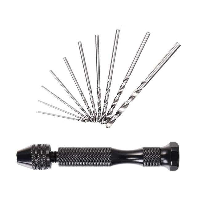 Riwesomey Micro brocas helicoidales, tornillo de banco, herramientas rotativas multiusos para carpintería, diseño antideslizante, llavero de plástico Kits y herramientas para tallar tipo 3 Riwesomey TO007927-03
