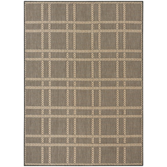 Nourison Horizon Indoor/Outdoor 4' x 6' Charcoal Modern Rug