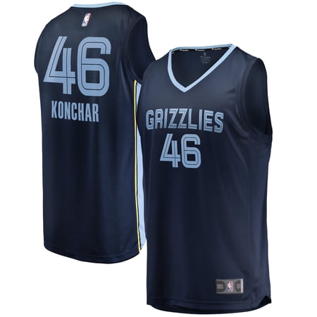 Men's Fanatics John Konchar Navy Memphis Grizzlies Fast Break Replica Jersey - Icon Edition