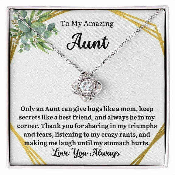 To My Amazing Aunt | Love knot Necklace Standard Box