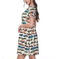 thumbnail image 2 of Vsdgher Train pour Femmes Été 2025 Robes Midi Décontractées Légères Manches Courtes Col Rond Robe de Plage, 2 of 6