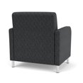 thumbnail image 3 of Siena Reception Oversize Guest Chair / Brushed Steel Legs / Black / Dark Gray, 3 of 5