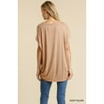 thumbnail image 4 of Short Sheer Dolman Sleeve Scoop Neck Top With Side Slit M, 4 of 10