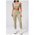 thumbnail image 4 of PISONIC Two Piece Workout Sets for Women Color Block Sports Bra and High Waist Leggings Gym Yoga Active Wear Outfits, 4 of 7