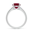 thumbnail image 2 of ANGARA Natural Round 2.1 ct Ruby Solitaire Engagement Ring in 14K White Gold for Women (Size-8mm) | July Birthstone, Birthday, Anniversary, Jewelry Gift for Women | Natural Ruby Ring, 2 of 10