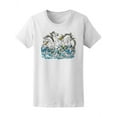 thumbnail image 2 of Four Horses Swimming Art T-Shirt Women -Image by Shutterstock, Female Medium, 2 of 4