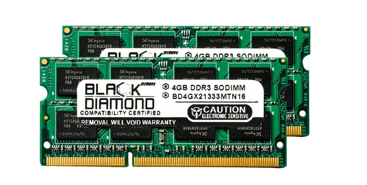 8GB 2X4GB Memory RAM for HP TouchSmart 600-1050pt 204pin PC3-10600 1333MHz DDR3 SO-DIMM Black Diamond Memory Module Upgrade 