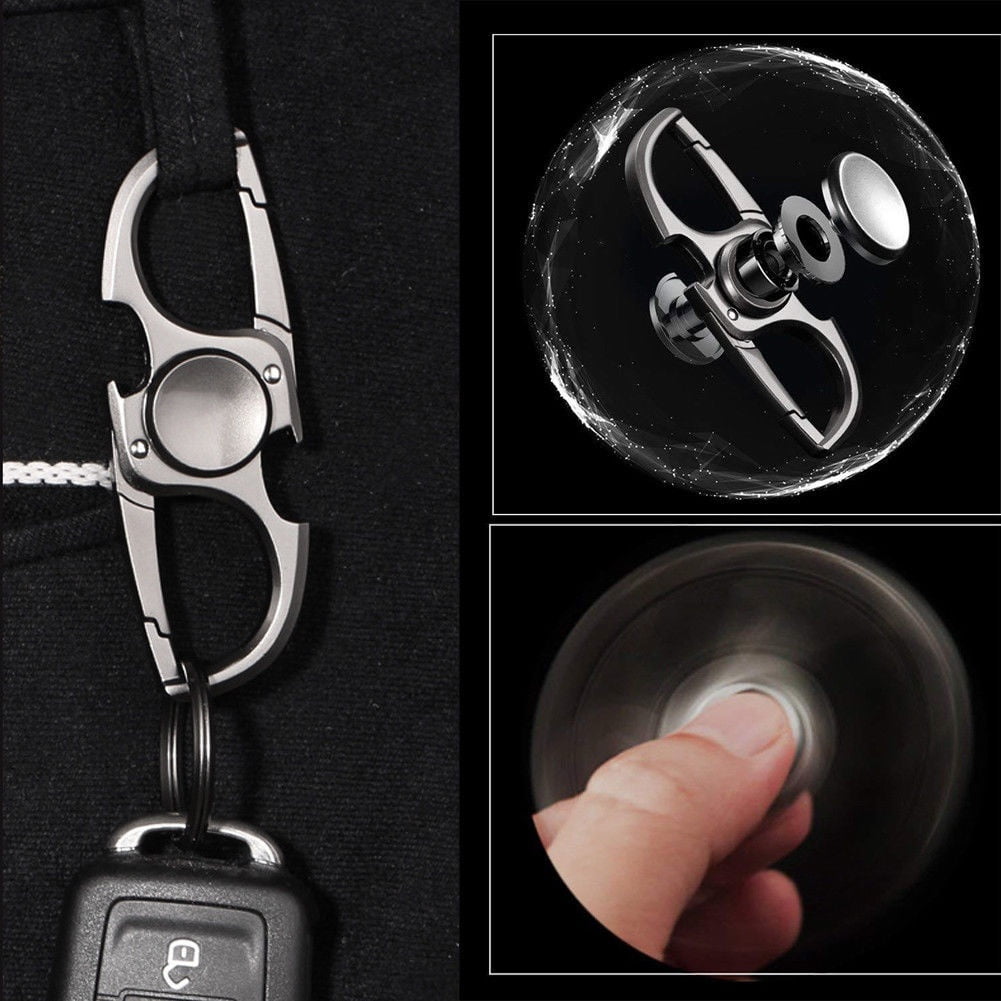1pcs Key Buckle Bottle Opener Creative Portable Key Chain Spinner With